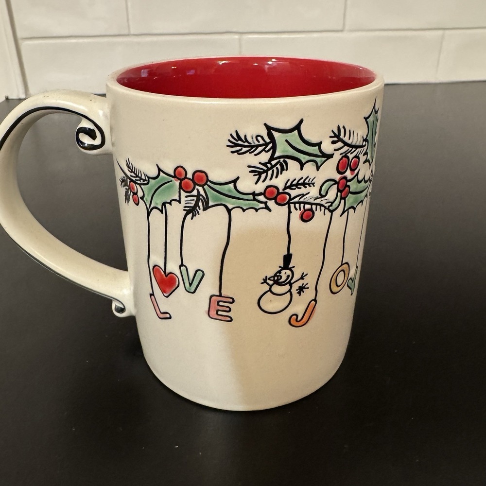 Spectrum Designz‎ Christmas Ornaments Hot Chocolate/Coffee/Tea Mug. White & Red